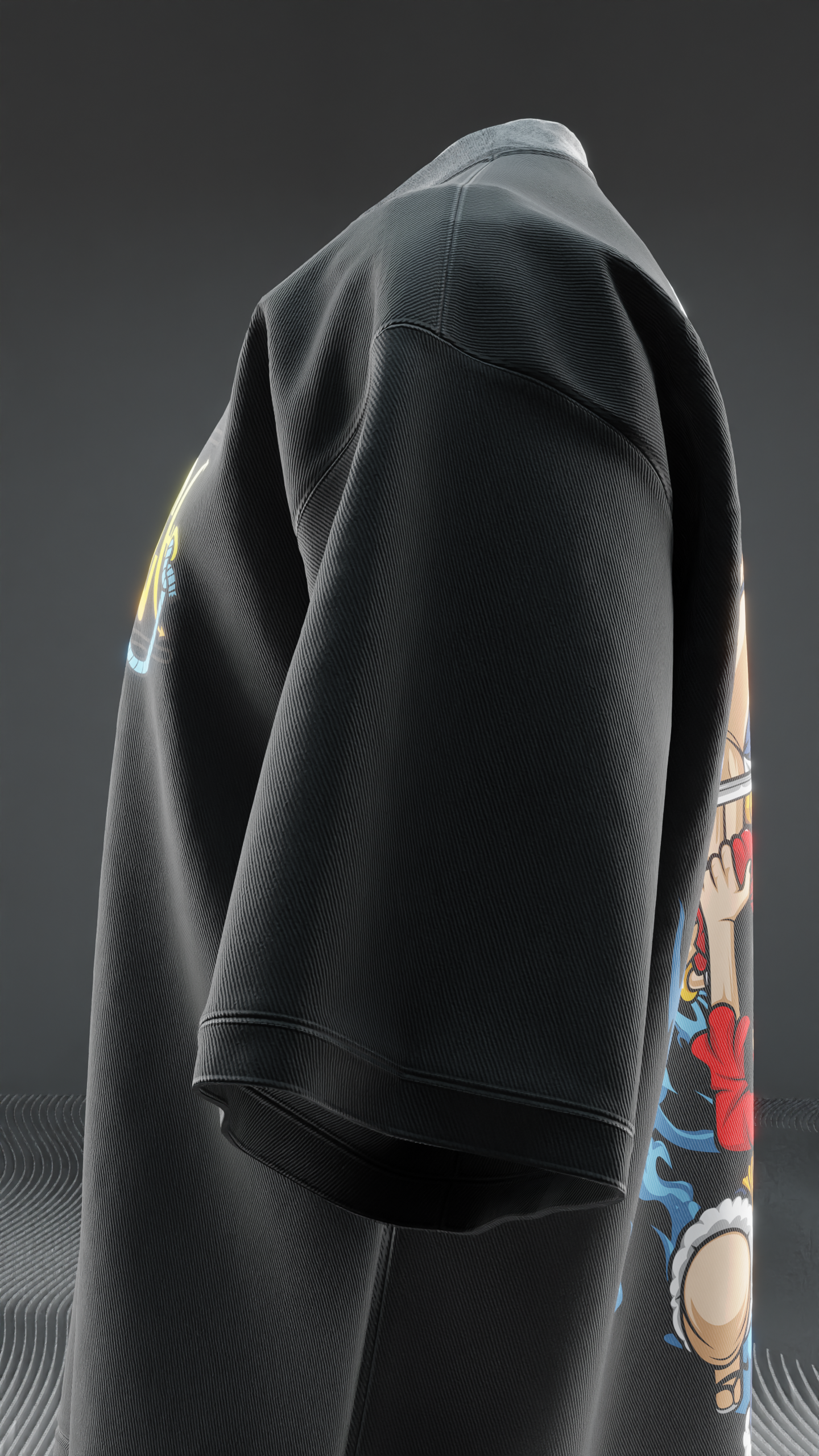 Three Fighter Of One Piece Oversized T-shirt