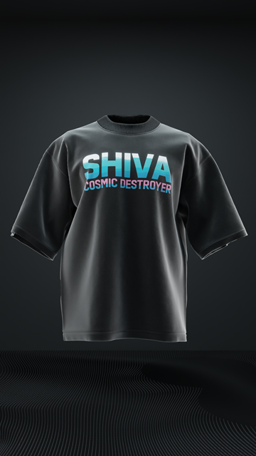 Shiva Cosmic Destroyer Oversized Tee