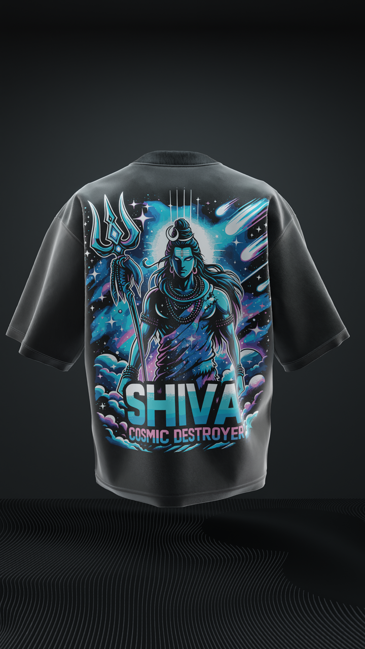 Shiva Cosmic Destroyer Oversized Tee