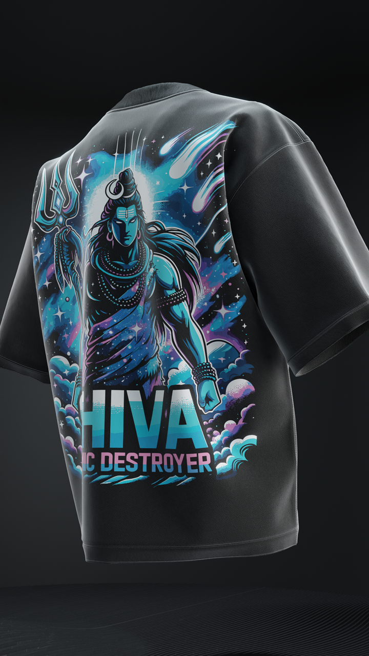 Shiva Cosmic Destroyer Oversized Tee