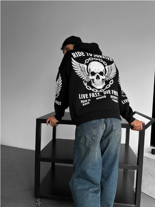 Born To Ride Oversized Hoodie