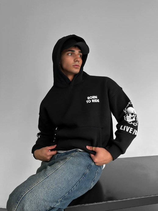 Born To Ride Oversized Hoodie