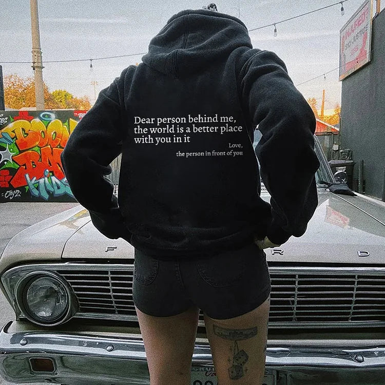 Dear Person Oversized Hoodie (Black)