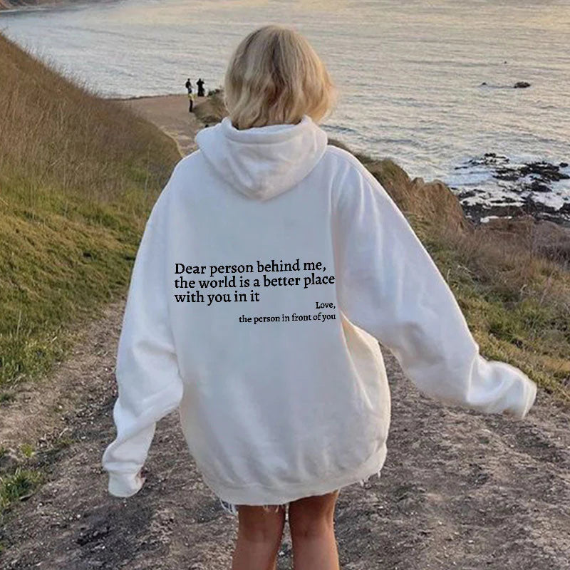 Dear Person Oversized Hoodie (White)