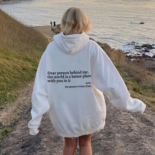 Dear Person Oversized Hoodie (White)